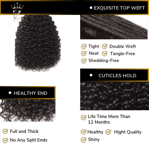 Pacotes de cabelo 100% humano, ondulado, cabelo remy, 20 a 66 cm, cabelo brasileiro, cor natural 10A