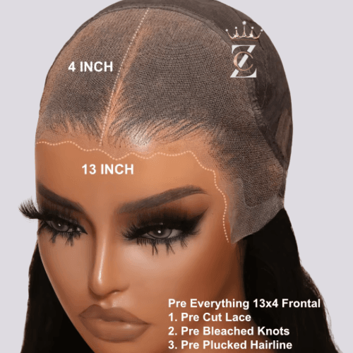 BRANDY - Peruca frontal pré-tudo 13x4, Cabelo Humano ondulado, Lace Frontal, pré-cortada, pré-descolorida, Pre Plucked