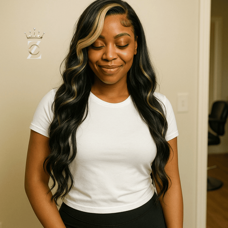 KARINA- 12A Blonde Highlight Wig Human Hair 13X4 13x6 Body Wave wig