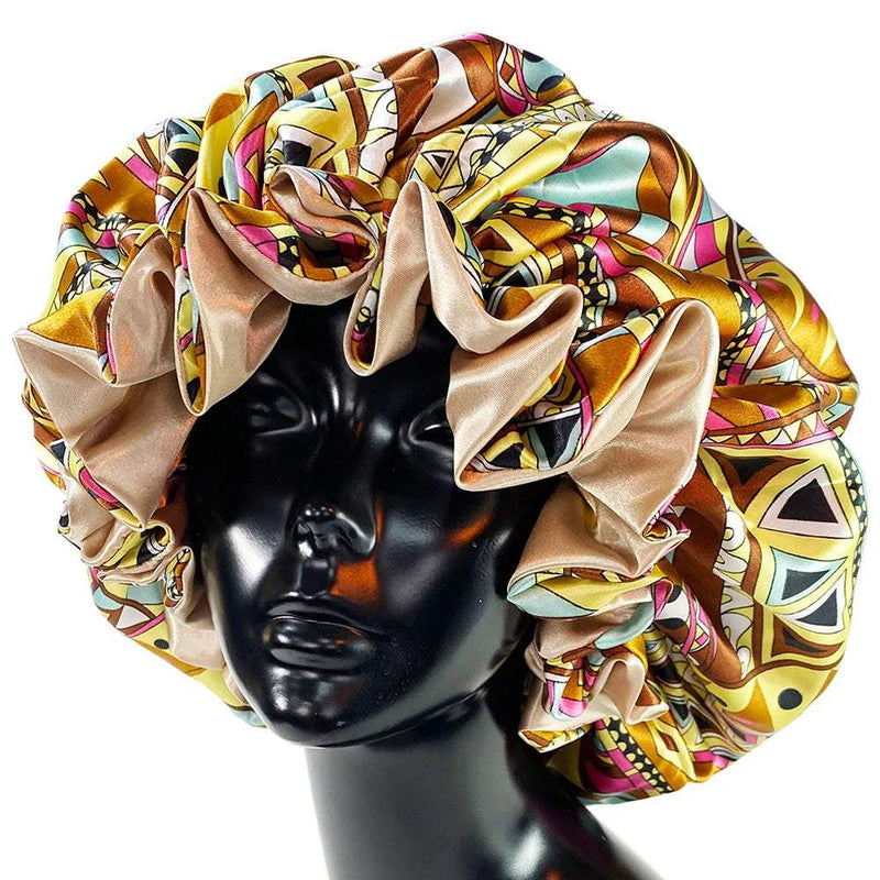 Bonnet de cetim com dupla camada de seda