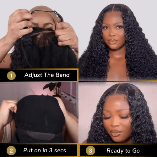 Shantel - Peruca Brasileira Humana Deep Wave, pré-descolorida, 13x4, Lace, 6x4, HD, sem cola, Pre Plucked, Pronta para usar