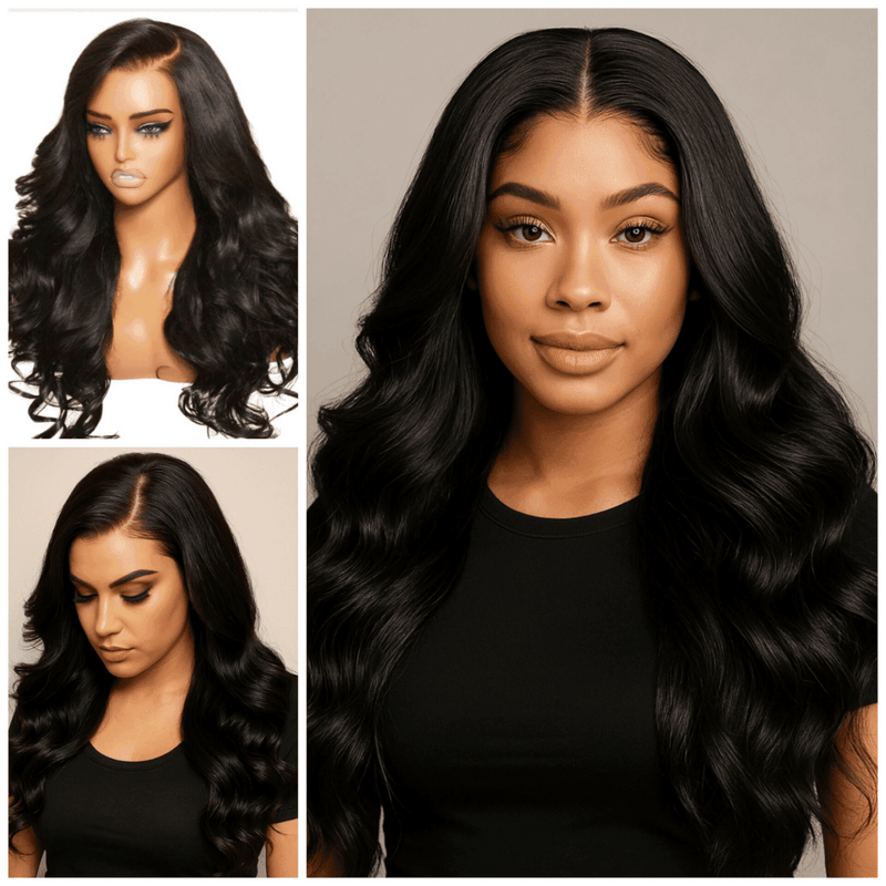 TAYLOR - Peruca Body Wave, 250% de densidade, 13x4, cabelo humano, Lace Frontal, pré-depilada, pré-descolorida, pré-cortada, sem cola, para usar e usar